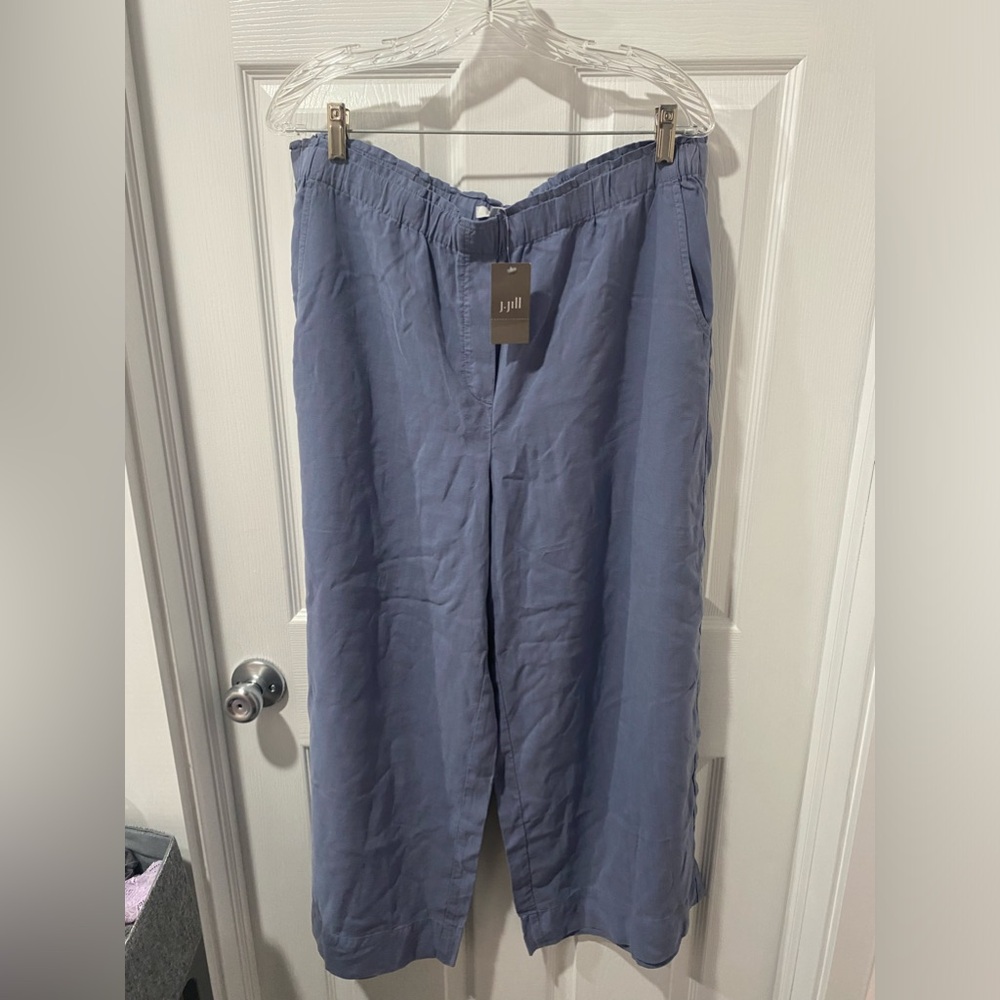 J Jill Purejill pants women’s size LT, NWT,provincial blue, 100% Tencell Lyocell